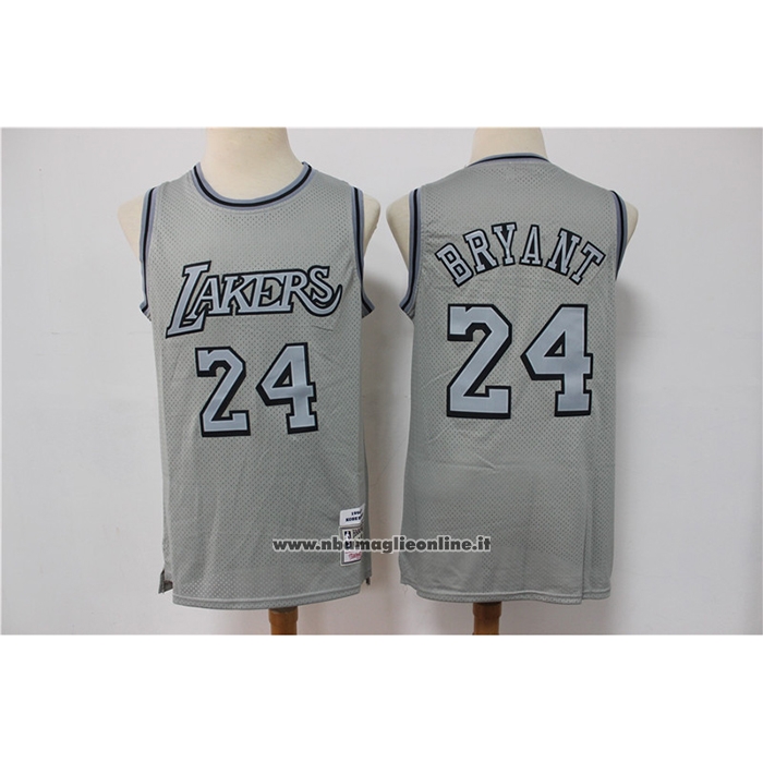 Maglia Los Angeles Lakers Kobe Bryant #24 Mitchell & Ness 1996-97 Grigio
